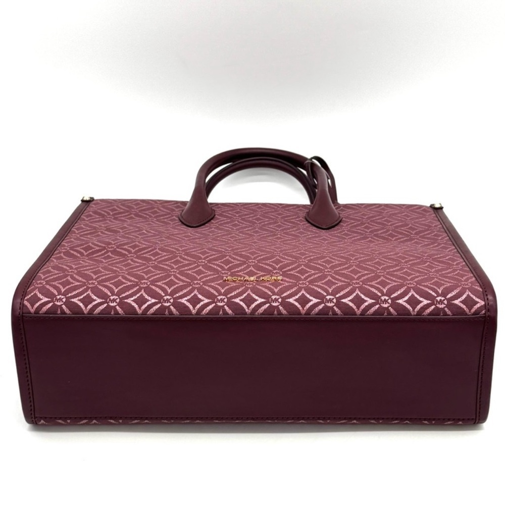 Michael Kors Medium Mirella Tote Bag - Ox Blood Multi - Picture 6 of 10